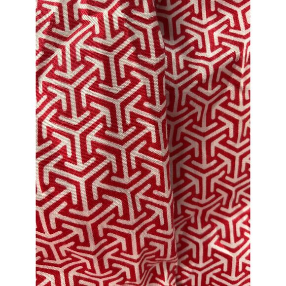 Talbots Red Graphic Print Button-Up Top - Picture 4 of 4